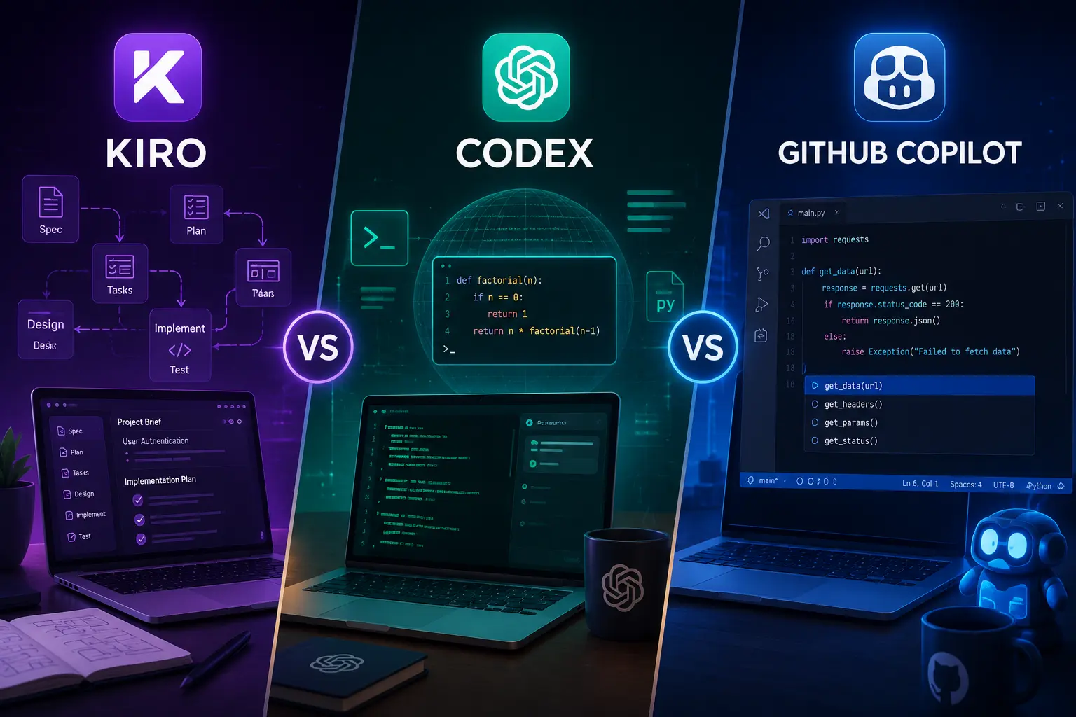 Kiro vs Codex vs GitHub Copilot: Practical trade-offs for small engineering teams